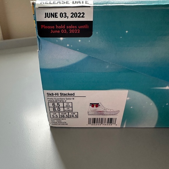 Vans x Sailor Moon Sk8-Hi Stacked satin platform high tops, NEW Sz W8 - Picture 3 of 9